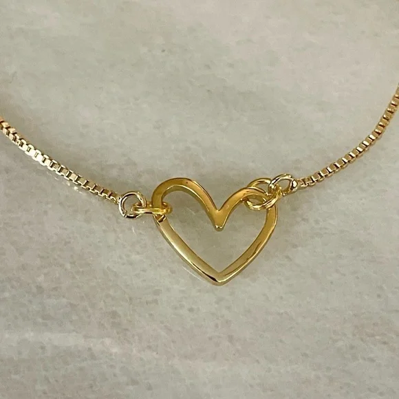 Heart Gold Plated Bracelet - Picture 2 of 6